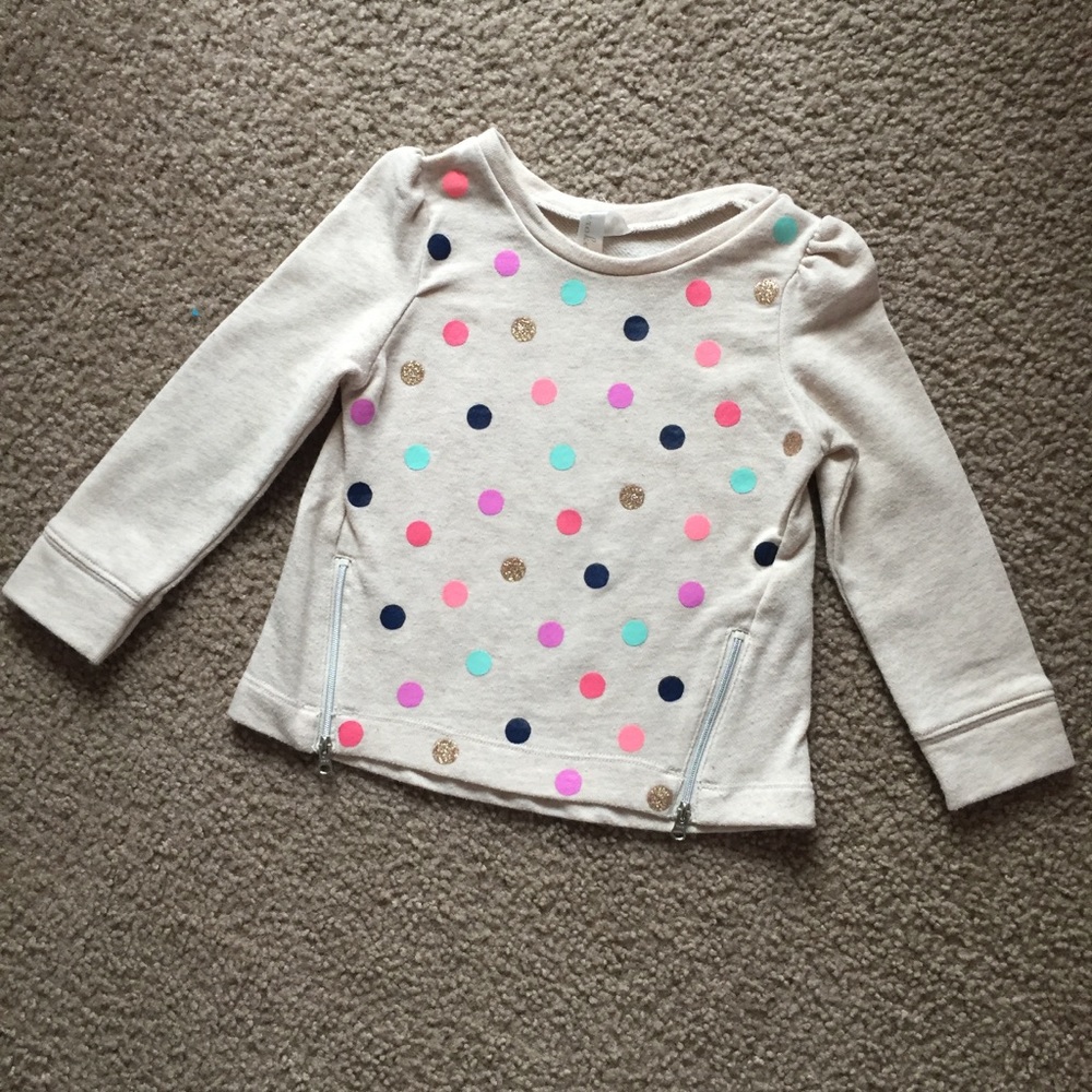 Cherokee Polka Dot Pullover Sweatshirt